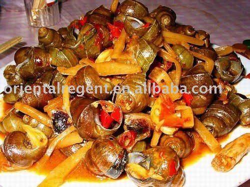 cooked snail meat