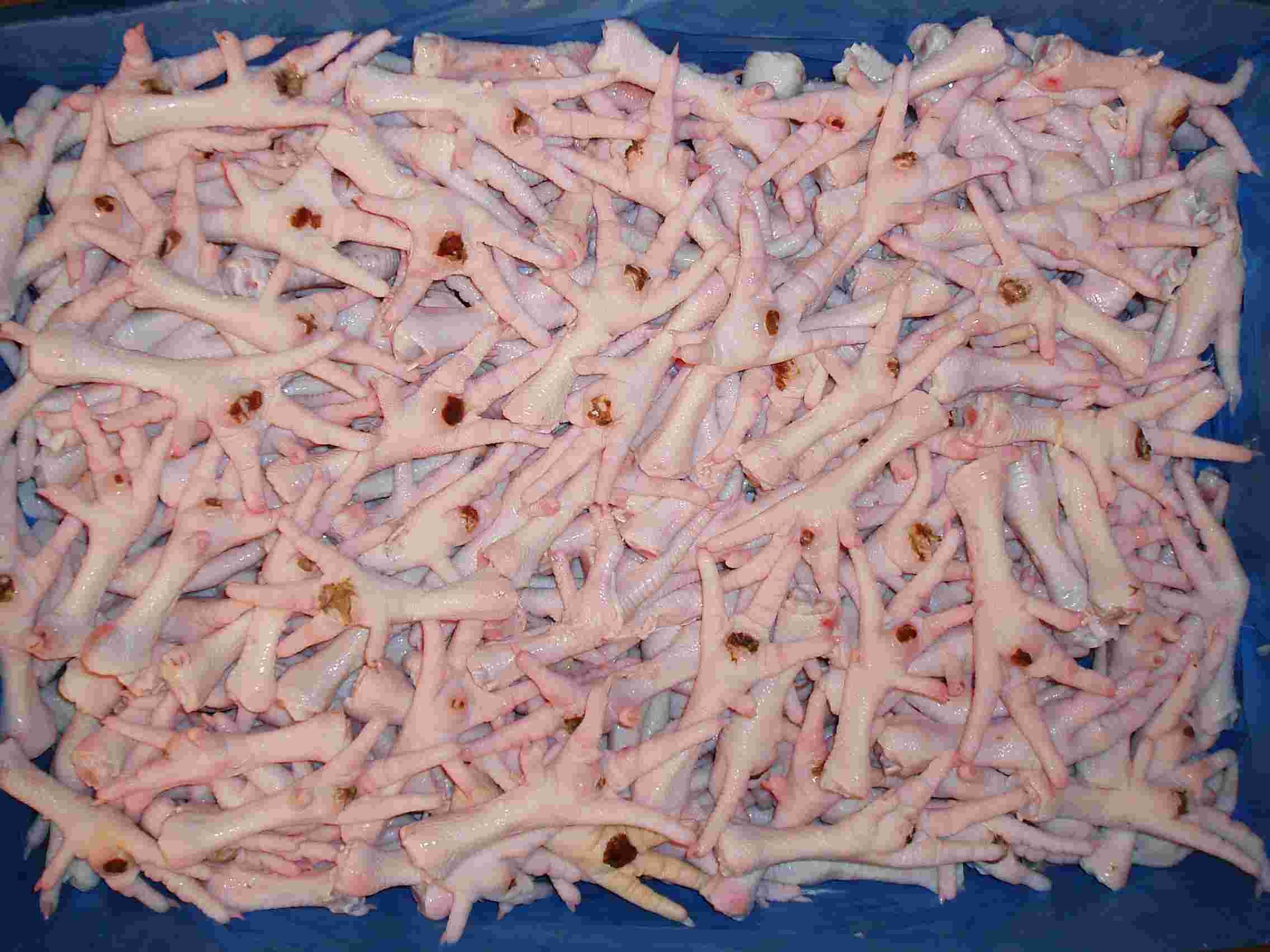 Frozen chicken feet