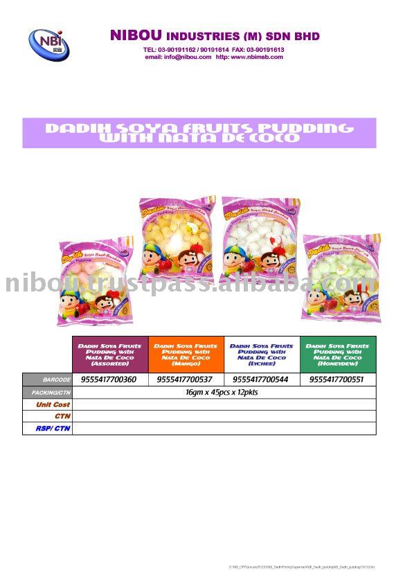 NBI Dadih Soya Fruits Pudding with Nata