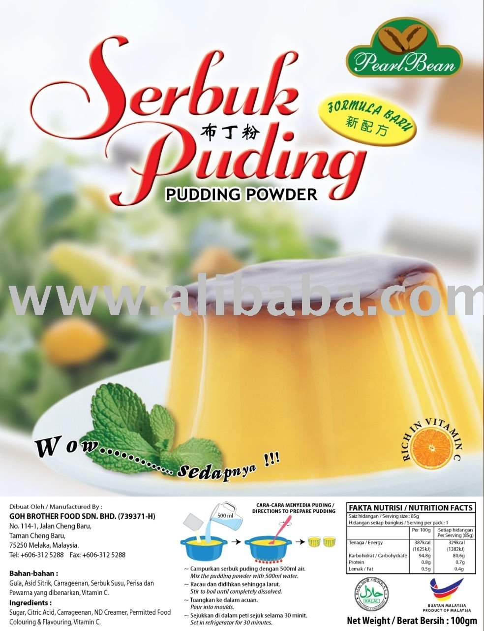 Pearl Bean, Charles Pudding Powder