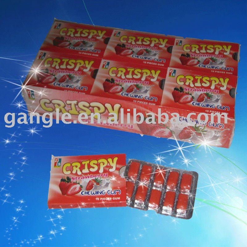 Strawberry chewing gum