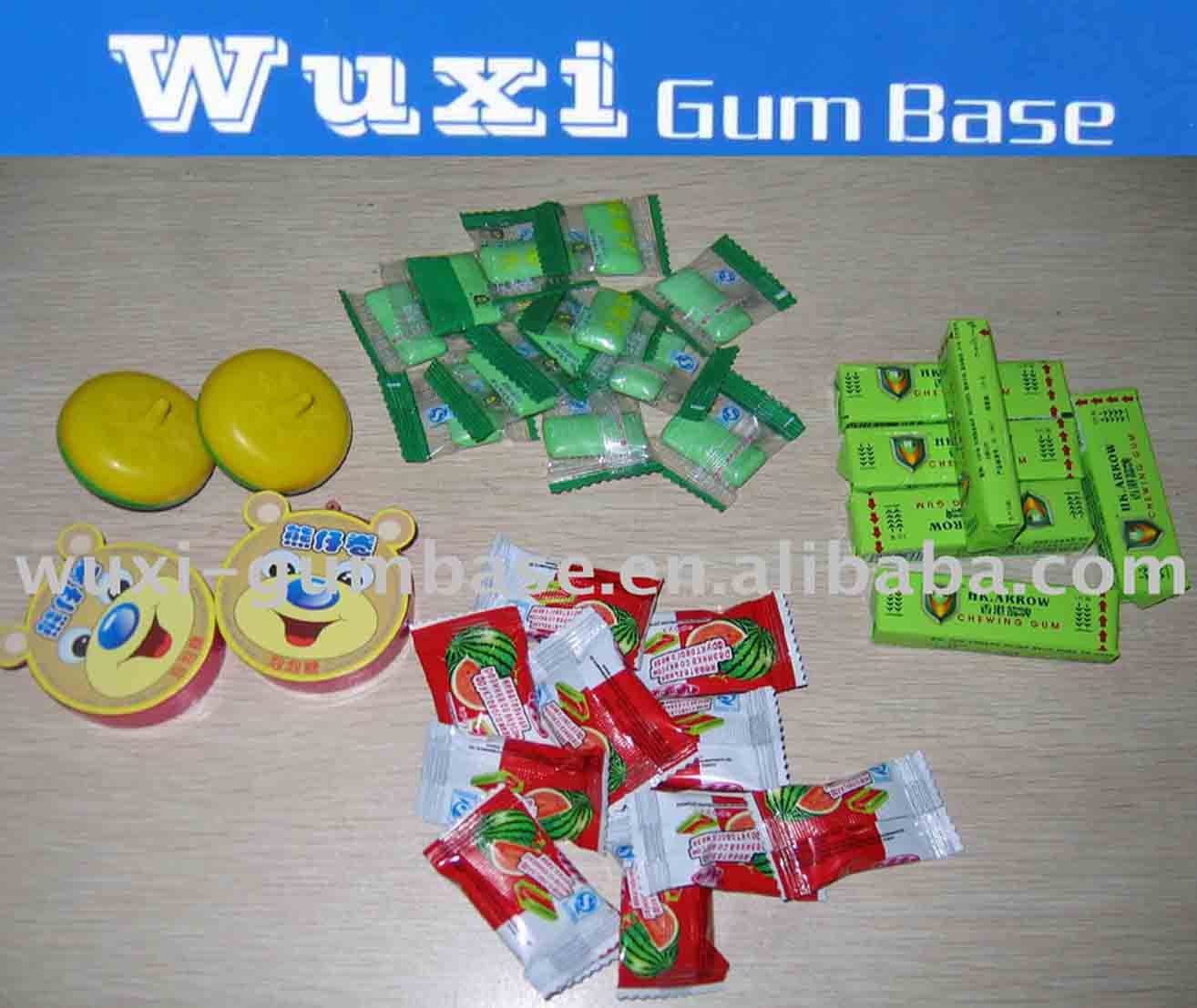 various chewing gum candies