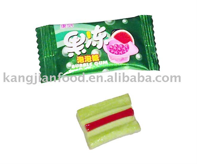 Jelly bubble gum pillow pack (good sales in Russia market)