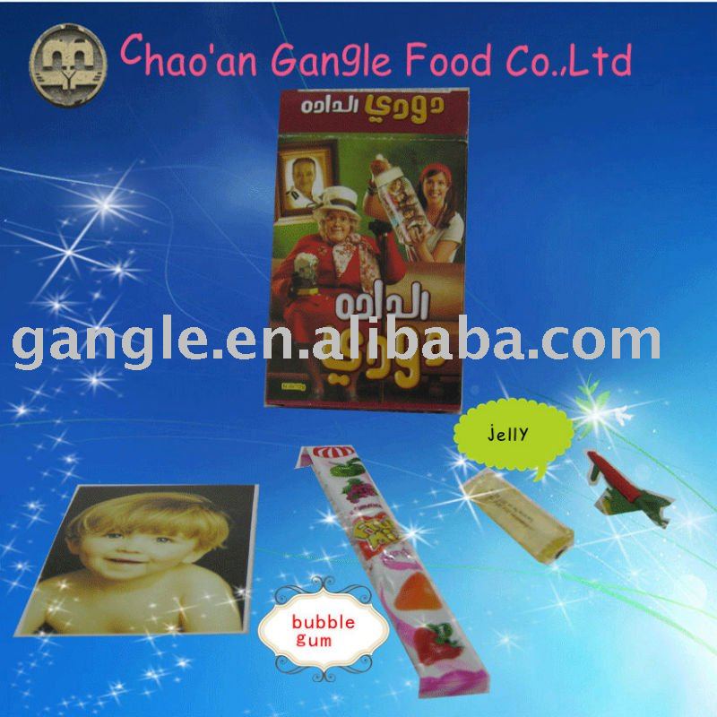  magic   box  with jelly and  bubble gum