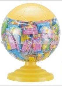 Tattoo bubble gum in football shaped jar(candy  chewing gum)