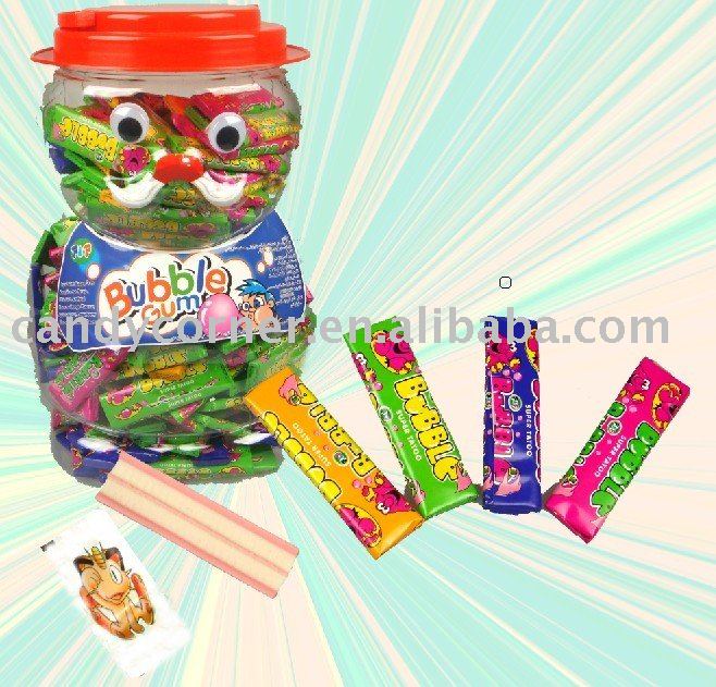 Old man shape  bottle  bubble gum