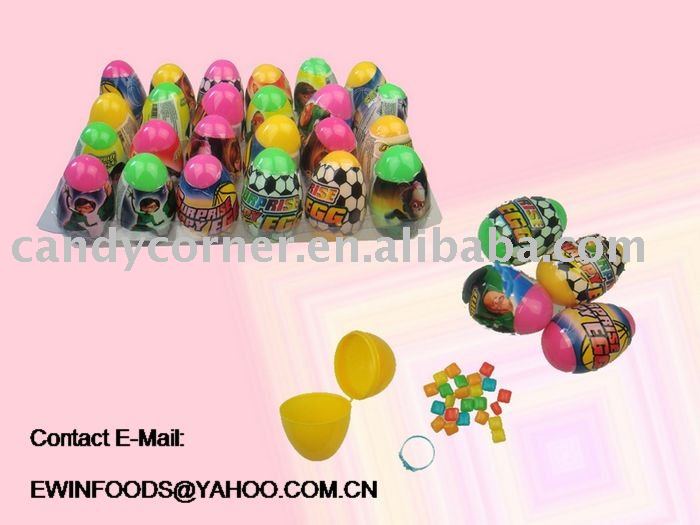 Suprise Happy Egg bubble gum (with different toys)
