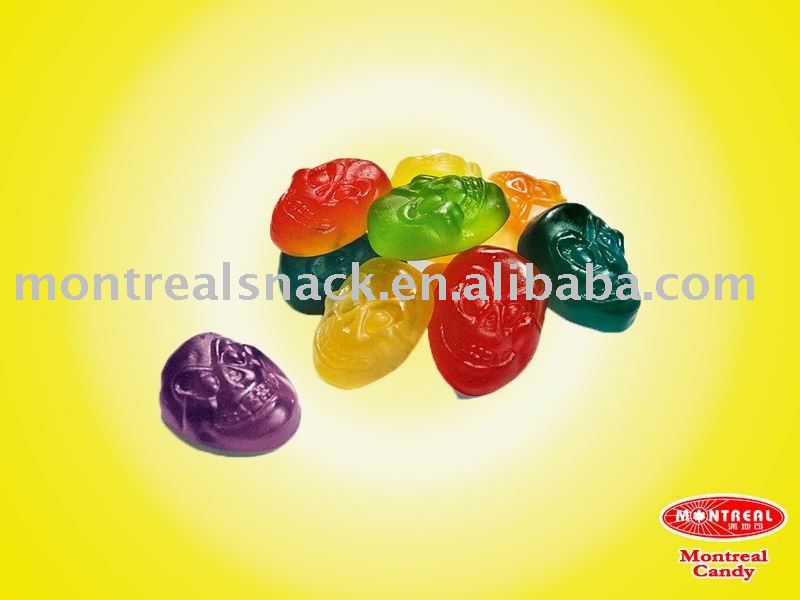 Skeleton shape gummy candy
