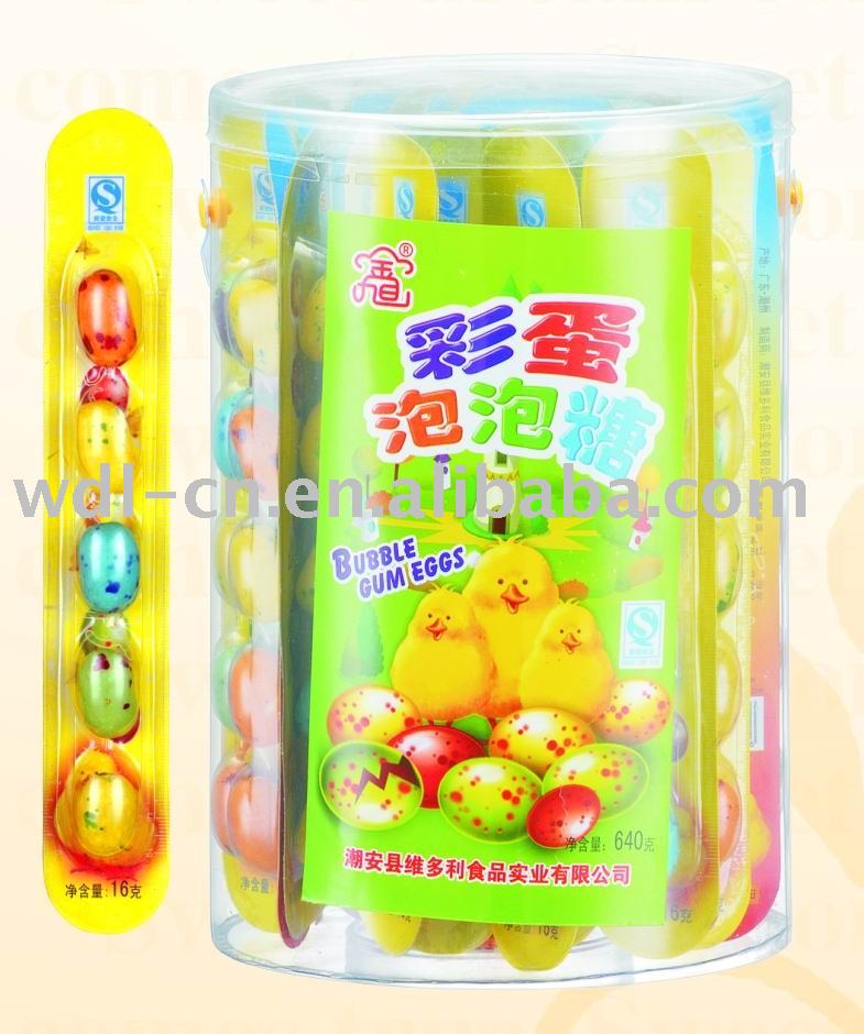 5ct large-sized speckled  gum   ball s on paper rule in PVC jar( fruit  flavour chewing  gum   candy)