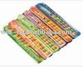1 crayon plue 16ct gum balls on paper ruler(bag) (candy  chewing gum  bubble gum)