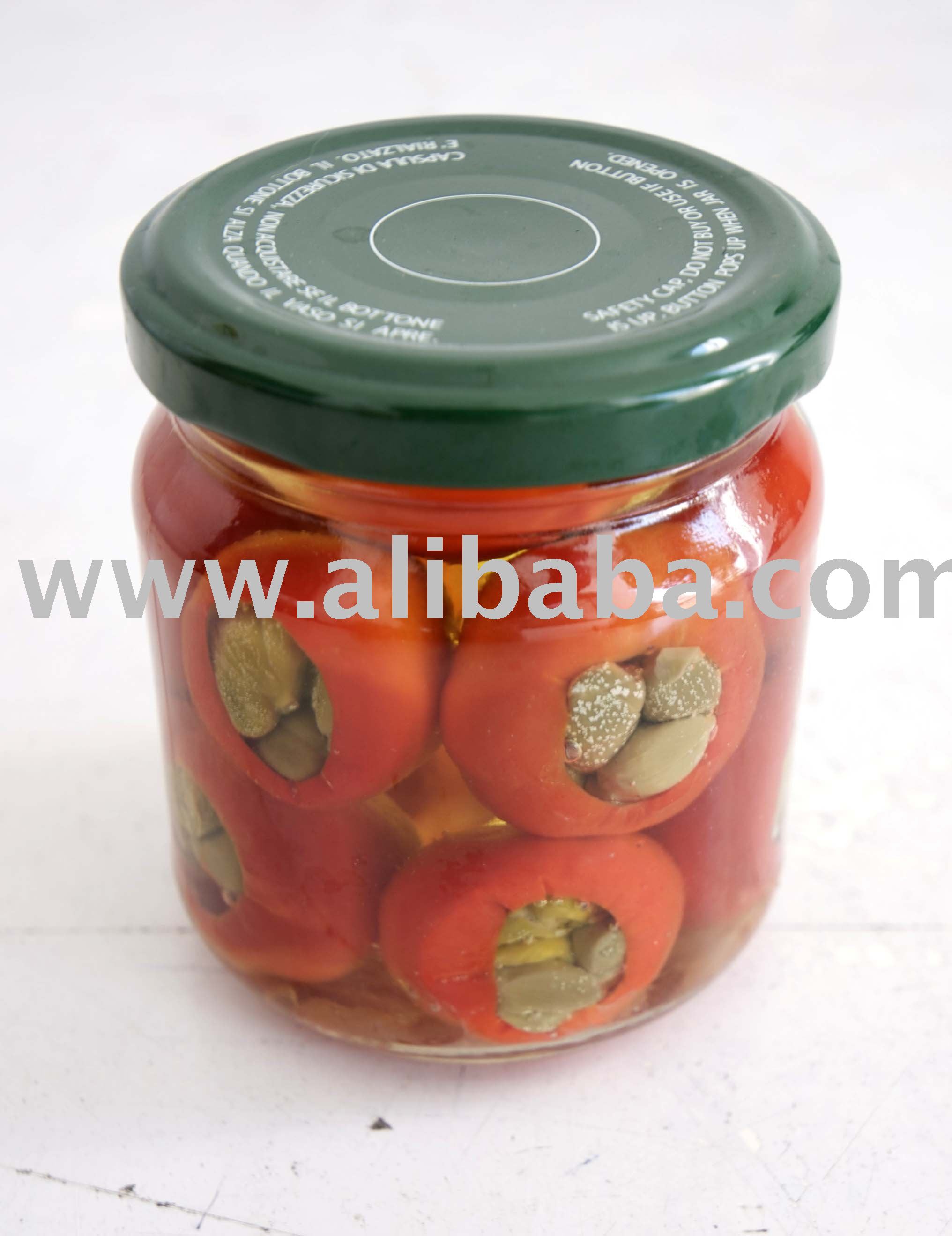 Cherry Peppers Stuffed with Cappers