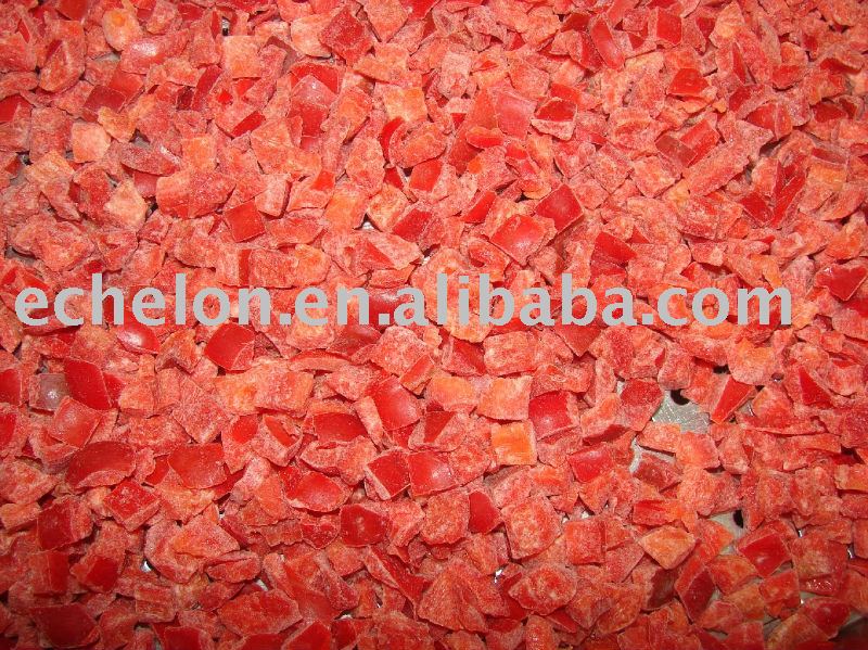 frozen red pepper diced