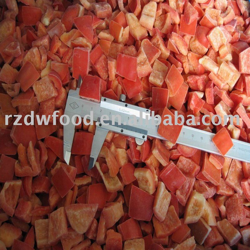 frozen red pepper dices