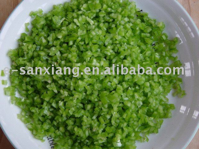 IQF Green pepper diced,China SHANDONG price supplier - 21food