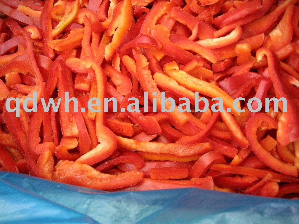 Frozen red pepper slice