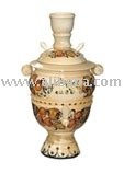 Hand-made wooden samovar with elite Bashkir honey