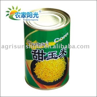 canned sweet corn in tinplate