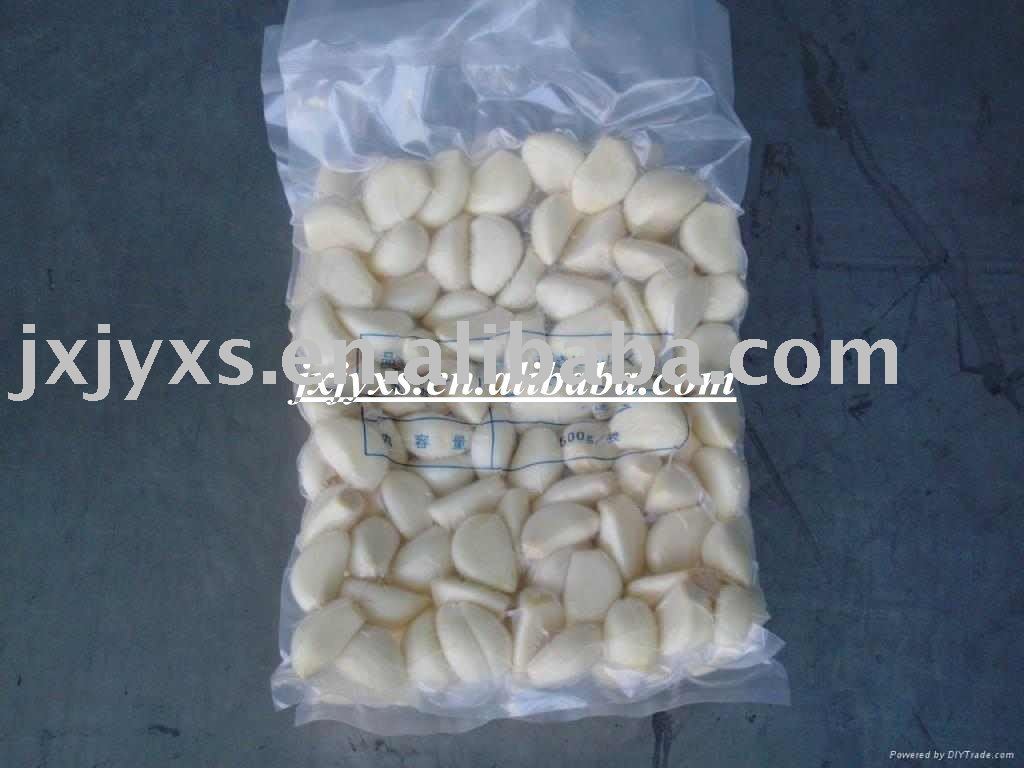 New Garlic Clove in Vacuum Bag