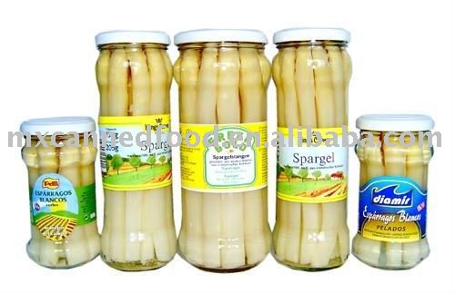 canned white asparagus in spears