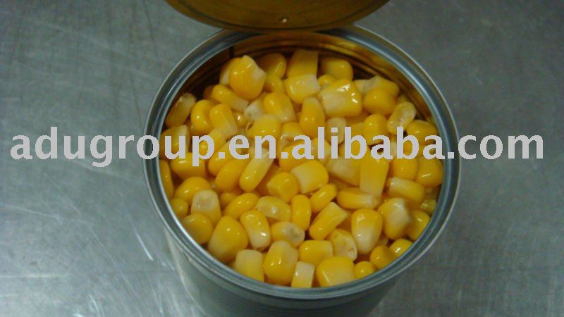 Canned sweet corn kernels