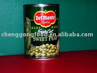 Canned green peas fresh