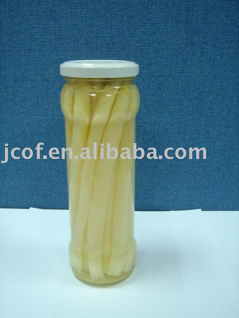 370ML 17cm all  white  peeled  asparagus  spears in  jar s  - 722