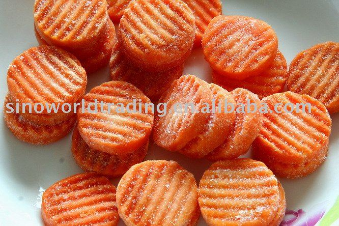 Frozen crinkled cut carrot
