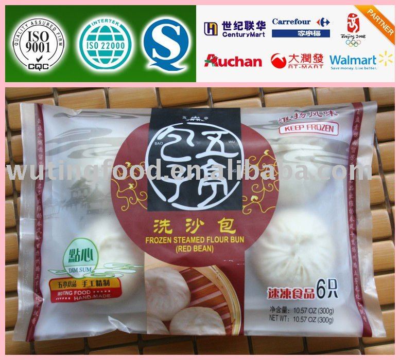 frozen steamed stuffed bun with red bean