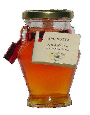 Natural Honey aromatize to the Orange in jar