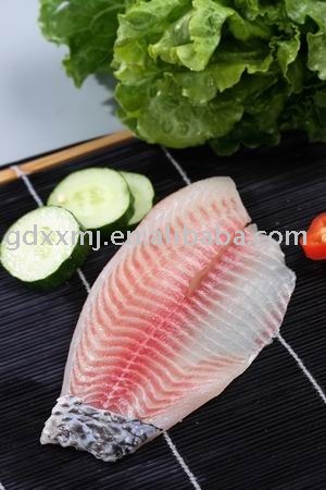 Tilapia fillet (skin on tail),China Mingji price supplier - 21food