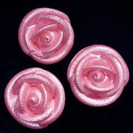 Edible Gloss  Royal   Icing  Roses (pink) medium