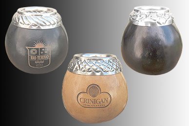 Mate of gourd with german nickel ferrule.