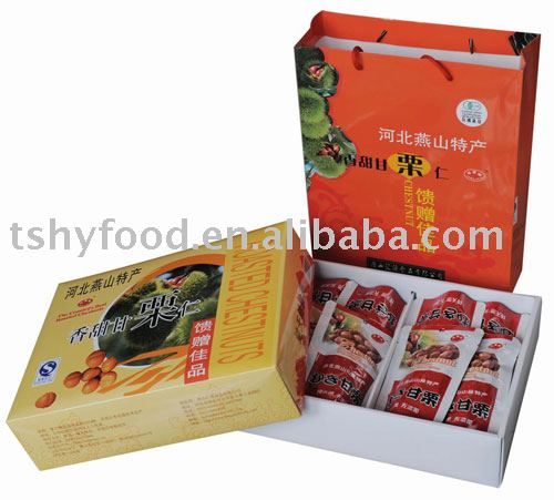 Roasted chestnut in gift box