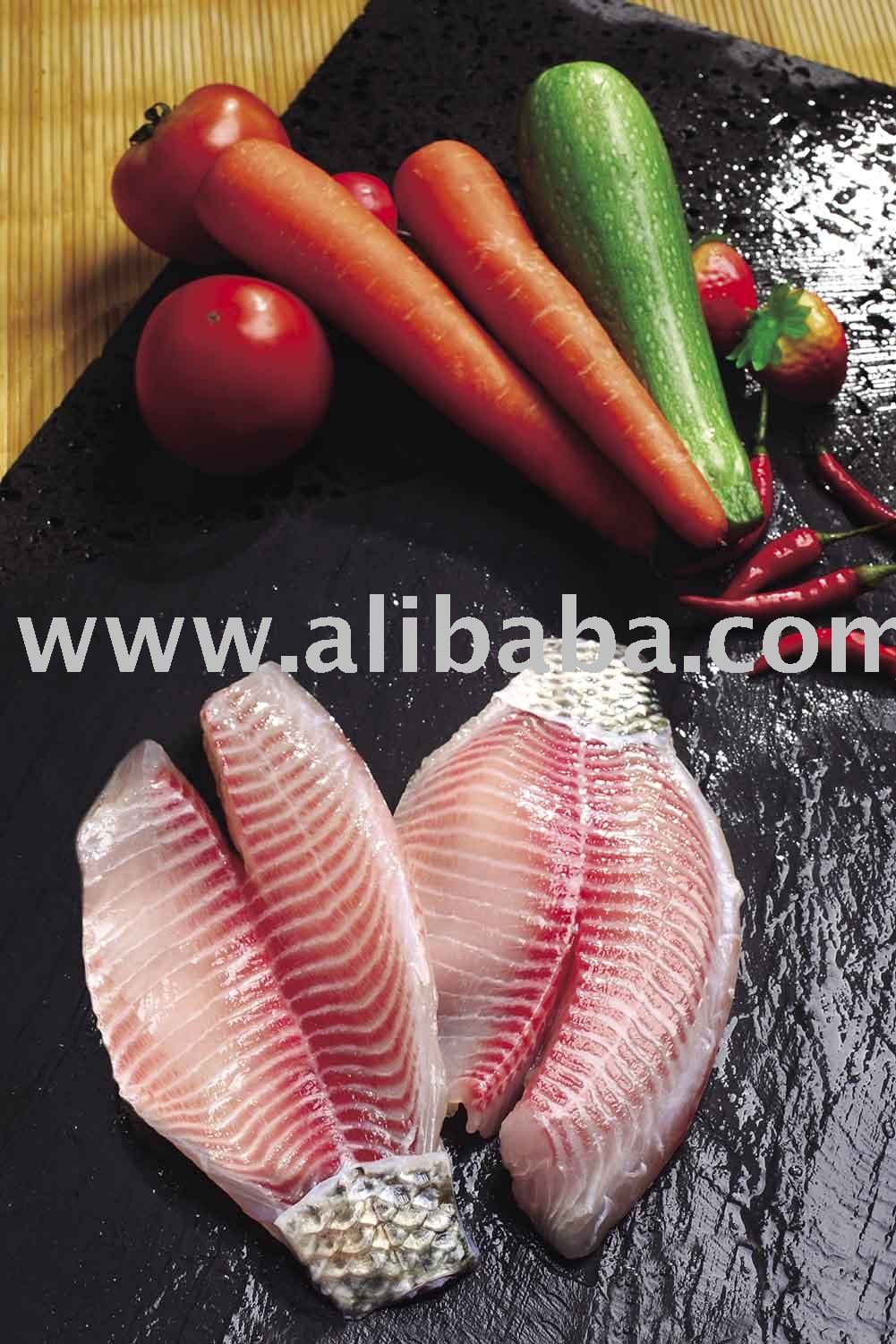 Tilapia Fillet,skin-on tail