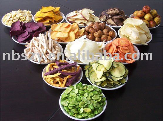 Vacuum crispy fried dried potatoes sticks