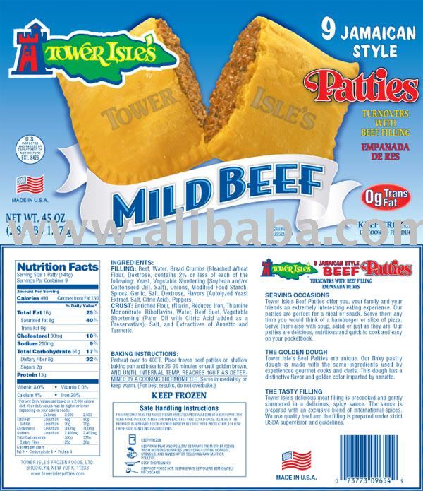 9 Count Mild Beef Patties