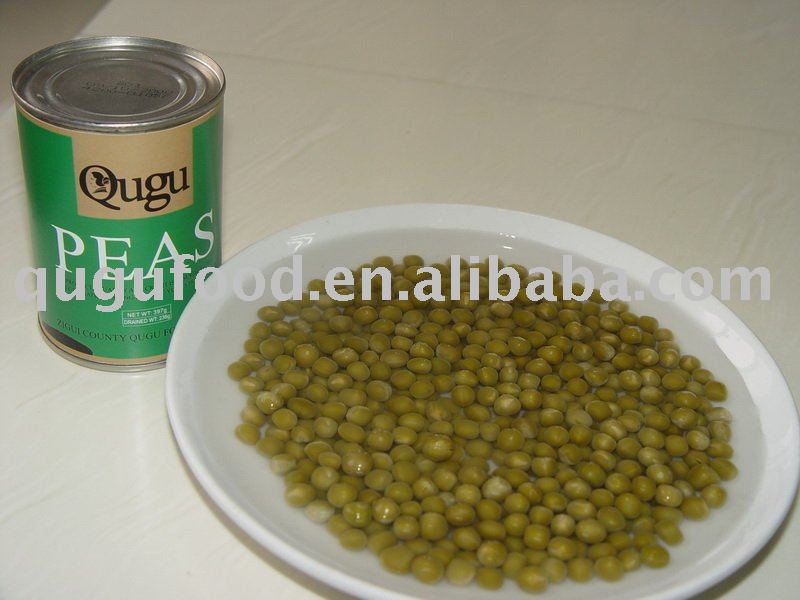 canned dry green peas in brine