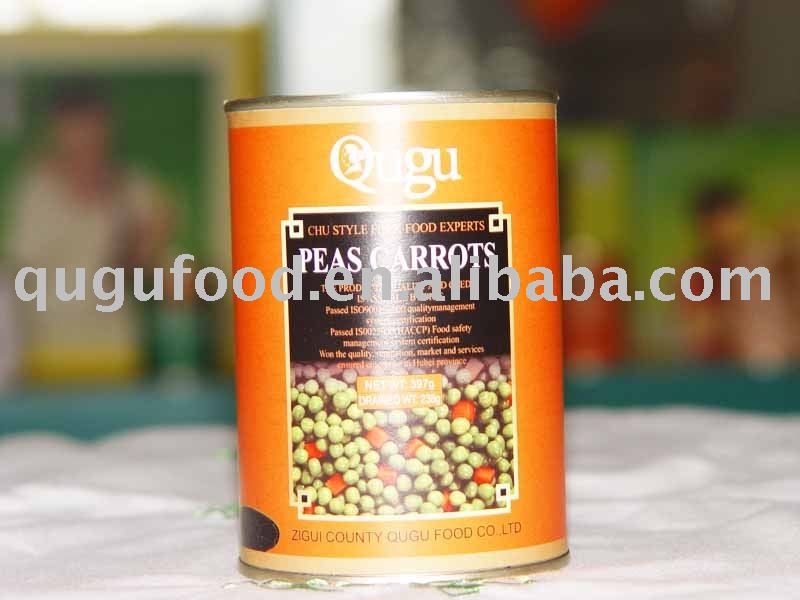 canned peas with carrots/canned mix vegetable