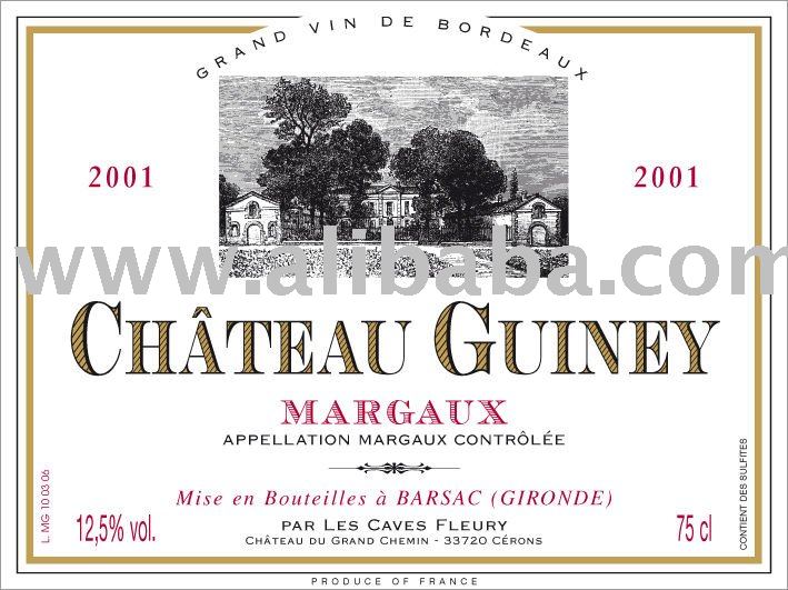French  wine   Aoc  Margaux