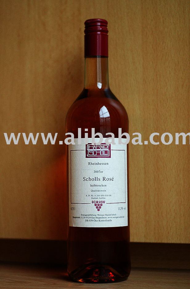 German Wine 2007 Scholl  Rose  Semi-dry QbA  Rose   Red  Wine