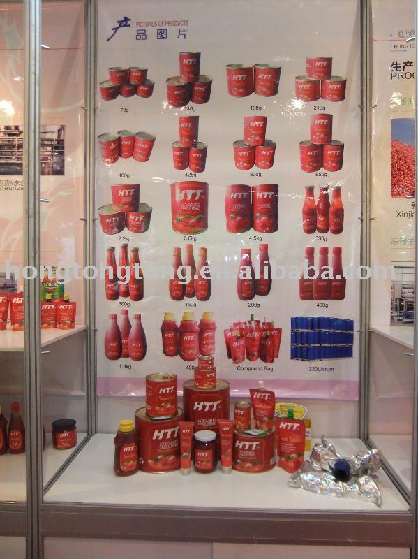 canned tomato paste 1kg brix25-27% with ISO20002 certification