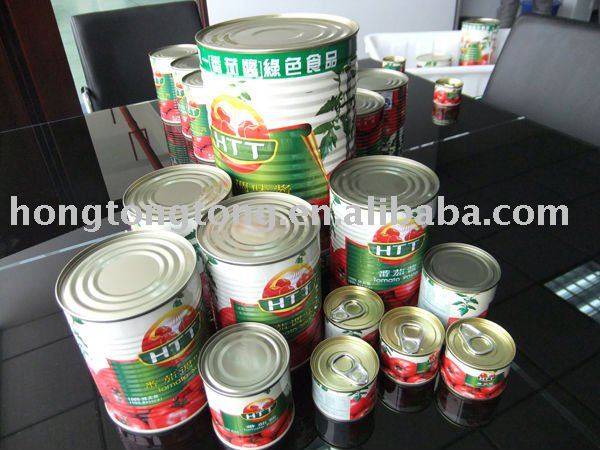 canned tomato paste 140g brix28-30% with ISO9001 certification