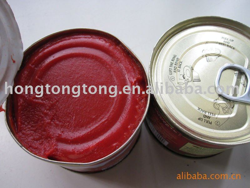 canned tomato paste 425g brix22-24% with ISO22000 certification
