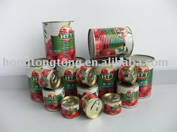 red  dry tinned tomato paste 28-30%brix 2200g