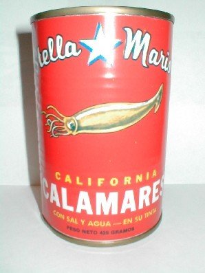 Canned  California   Squid  (Loligo Opales)