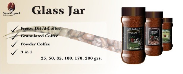 Glass Jar Colombian Coffee