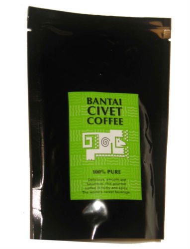 100% Wild ORGANIC Kopi Luwak CIVET COFFEE 1oz/28 grams