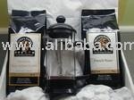 Gift Box - 3  cup  french press  maker     2  - 1/ 2 lb bags of estate  coffee 