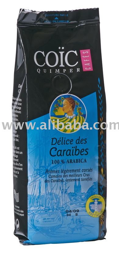 DELICE DES CARAIBES 100% arabica 250 g ground coffee