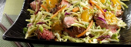 Asian Beef Slaw with Mandarin Oranges and Sesame Dressing